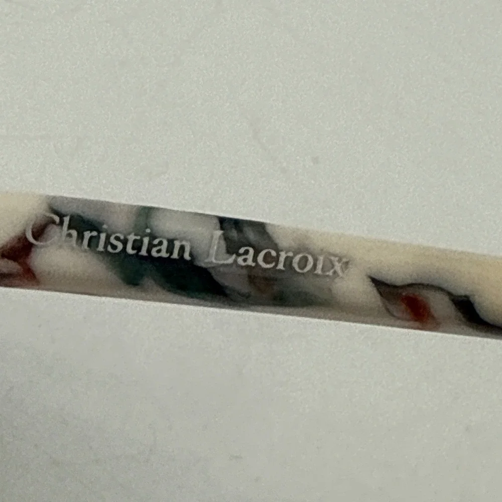 Christian Lacroix CL 3033 902 Semi Rimless Cat Eye Eyeglass Frames Marbled 53mm